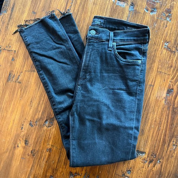Citizens of Humanity Rocket Crop High Rise Black‎ Skinny Jeans - Picture 1 of 8